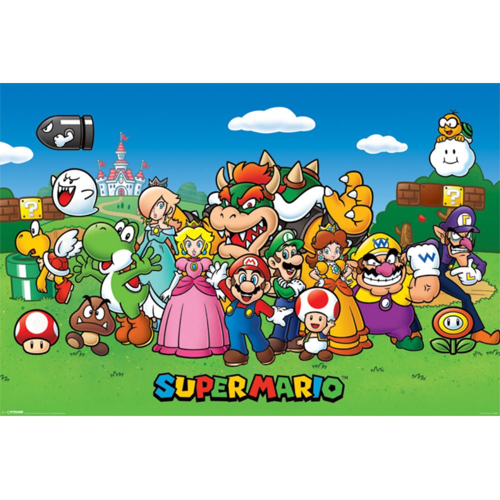 SUPER MARIO スーパーマリオ (40周年 ) - Characters / ポスター - PGS